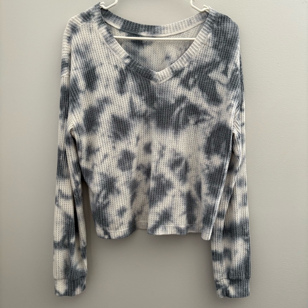 Aeropostale Tie Dye Reversible Waffle-Knit Crop Top Sz S – Cozy Casual, Lounge